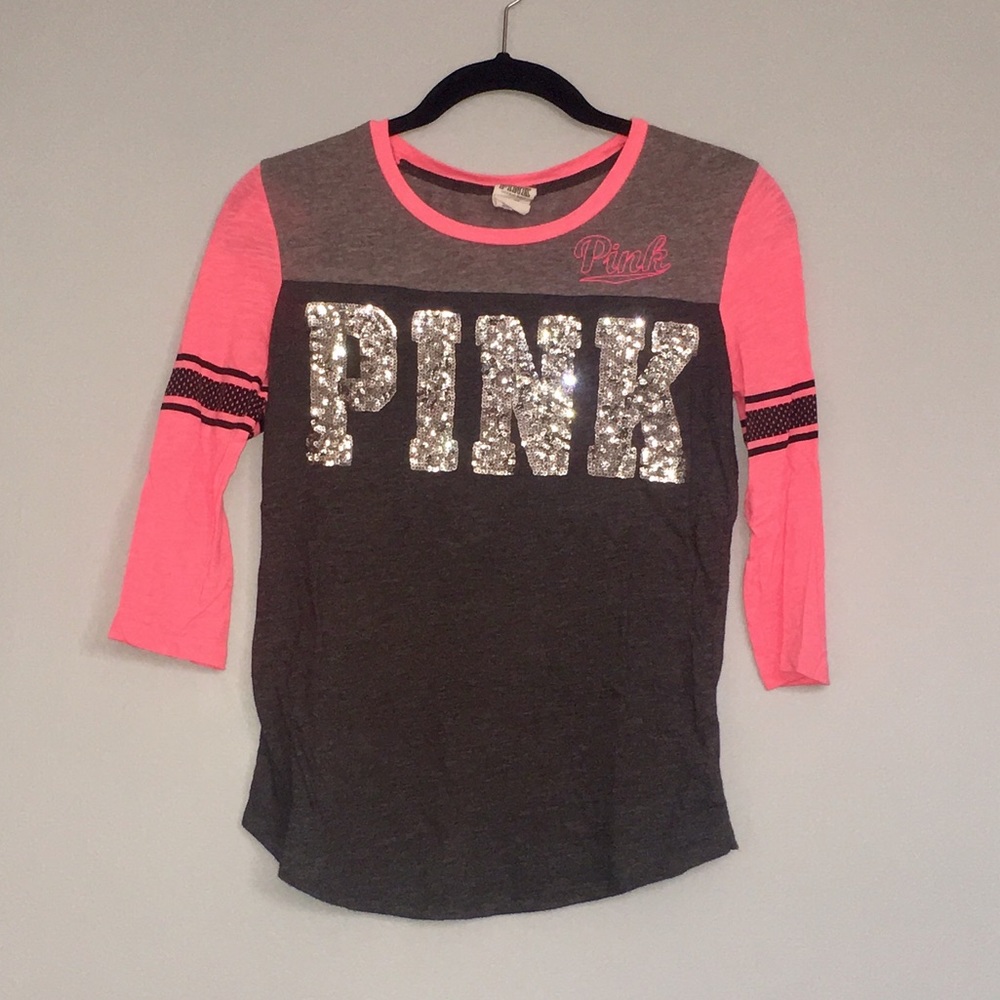 PINK Three Quarter Sleeve Shirt